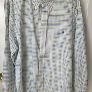 Brooks Brothers No Iron Plaid Long Sleeve Shirt Size XXL